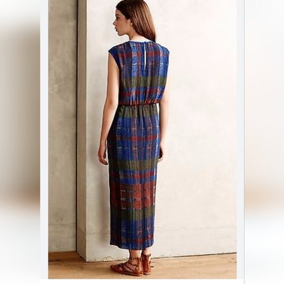 ANTHRO | HD in Paris Andaz maxi dress blue red sz 0 - Picture 2 of 7